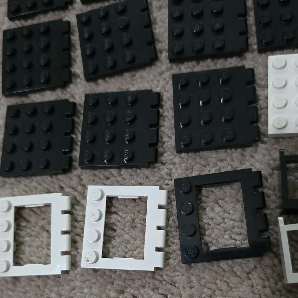 LEGO Vintage Black and White Building Blocks Set